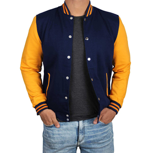 Hot <b>Sale</b> Letterman Baseball Jacket New Fashion High Quality Leather <b>Towel</b> Embroidery Designer CollegeBaseballjacket for men - Product Image 3