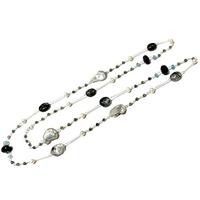 Collier tendance en argent sterling 925 avec perles naturelles, rutile, iolite et spinelle, idéal pour les mariages et les soirées
