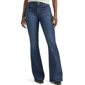 Nouvelle arrivée 2025 femmes haute élasticité ajustement serré respirant imprimé pantalon à la mode Street Style décontracté léger Flare Look - Product Image 1