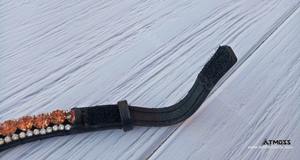 <b>Sports</b> & <b>Entertainment</b> Golden Crystal Leather Browbands for Export Sale Fancy Riding Browbands for Export Sale - Product Image 6