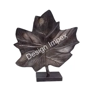 Super Quality Maple Leaf Sculpture With Balance Base Display Decorative Model Vintage style Antique Leaf For Home Decor