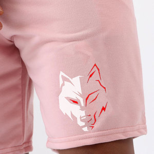 ชุดเสื้อมีฮู้ดผ้านุ่มแบบสวมหัวพร้อมกางเกงขาสั้นปรับได้ถูกออกแบบมาสำหรับชุดเสื้อมีฮู้ดและกางเกงขาสั้นสำหรับผู้ชาย - Product Image 3