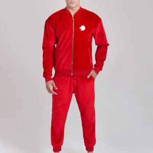 ชุดวอร์มกำมะหยี่ผู้ชายขายส่งจำนวนมาก คุณภาพสูง เสื้อฮู้ด กางเกงวอร์ม ออกแบบเองได้ ชุดวอร์มกำมะหยี่ผู้ชาย - Product Image 1