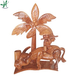 ไม้ธรรมชาติรูปช้างตกแต่งบ้านโต๊ะสไตล์ศิลปะหรือตกแต่งผนังสำหรับห้องนั่งเล่นหรือสำนักงานอุปกรณ์ที่ทนทาน - Product Image 5