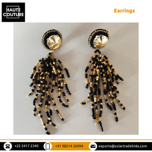 Meilleurs bijoux de mode personnalisés fabriqués à la main tenue de soirée décontractée serpent frange perlé glands boucles d'oreilles pour les femmes - Product Image 2