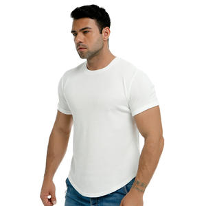 Nueva llegada Diseño de logotipo personalizado Desgaste Liso 100% Algodón Poliéster Camiseta Steeetwear Tallas grandes Hombres Desgaste Camiseta - Product Image 1