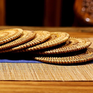 Posavasos de ratán estilo bohemio únicos \ detalle hecho a mano | Patrones personalizables | Proveedor de exportación - Product Image 6