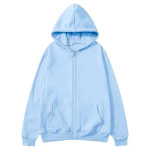 Sweat-shirts unisexes d'hiver avec fermeture éclair, tissu jersey respirant, coupe régulière, décontracté, couleur unie, manches longues, confortable en polaire - Product Image 1