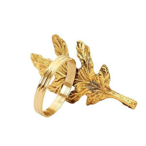 Nouvel arrivage Décoration de table à manger au design antique Serviette de table Laiton Métal Or Anneau de serviette Porte-mouchoirs au meilleur prix - Product Image 4