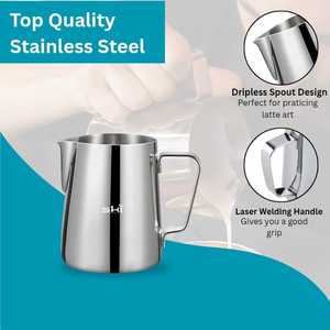 Vente de qualité supérieure poignée en métal 900ml 30oz pichet conique à expresso en acier inoxydable moussant le lait Latte Art pichet à mousser - Product Image 2
