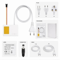 Interruptor Táctil Oculto con Sensor de 110V/220V, Regulador de Intensidad Táctil, Interruptor de Luz LED de 12V para Muebles, Armarios, Instalación Invisible