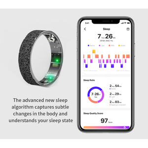 Anillo Inteligente V3 de Acero Inoxidable IP68 Resistente al Agua, Monitor de Ritmo Cardíaco, Monitor de Sueño, Monitor de Actividad Física, Sensor de Oxígeno en Sangre, Control por Aplicación - Product Image 4