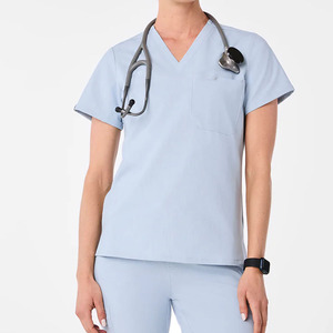 Top Quality Women's Hospital Nurses Scrubs Tejido de poliéster Disponible en todos los colores y tamaños Fácil de usar al por mayor - Product Image 1