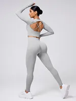 Collection 2023 la plus vendue : Ensemble de yoga décontracté pour femme, court et uni, écologique, respirant, 100 % coton, très tendance et unique