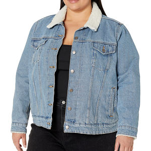 Veste en jean personnalisée avec logo pour femmes, respirante, manches longues, style tendance, confortable - Product Image 1