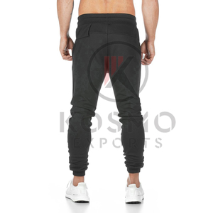 Pantalones de chándal de algodón para hombre, bolsillos con cremallera, ajustados, para gimnasio, que absorbe el sudor, deportes informales, para correr, pantalones de entrenamiento ligeros - Product Image 5