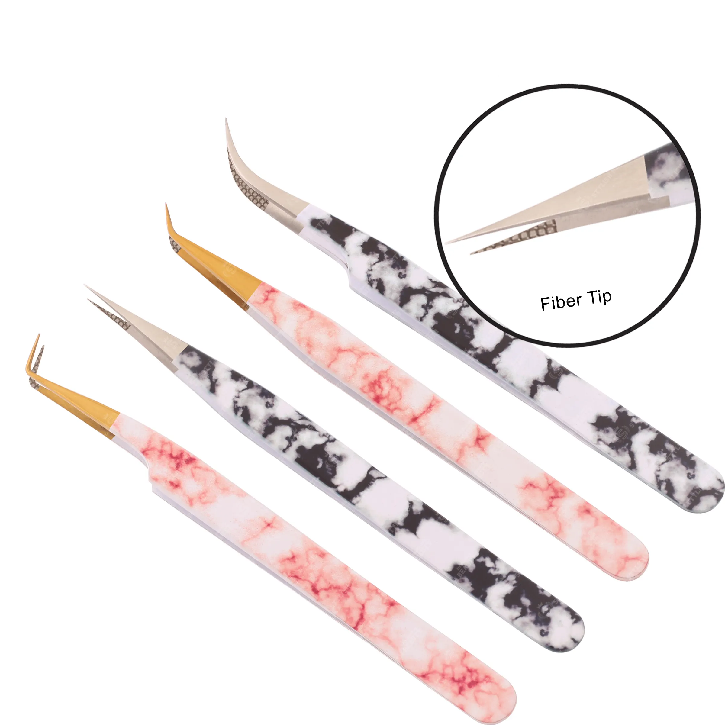 Classic And Volume Lash Tweezers Isolation Eyelash Extension Tweezers Pentile Design Hand Tested Stainless Steel Tweezers