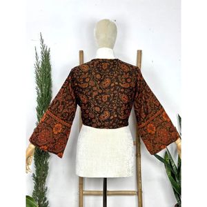 Yak <b>Wool</b> <b>Tie</b> Top Boho Chic Cozy Himalayan <b>Wool</b> Handmade Indian Wrap Warm Cozy Bell Sleeves Casual Dresses Hippie Vibes Parfait - Product Image 3