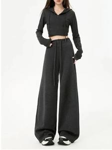 Pantalons de yoga pour femmes, taille haute, mi-taille, jambes larges, pantalons de sport pour activités de plein air, pilates, gym, course à pied - Product Image 5