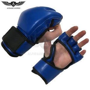 Gants de MMA à sangle de poignet réglable antidérapante, design unique bleu et noir, bon vendeur, différentes tailles, 2025 - Product Image 1