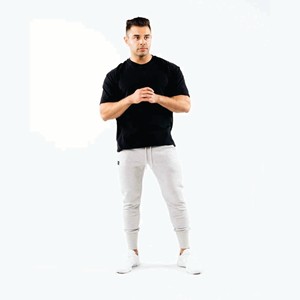 Muy demandado Invierno Duo Tone Tallas grandes Gimnasio Bordado Fleece Casual Unisex Pantalones de chándal Pantalones - Product Image 3
