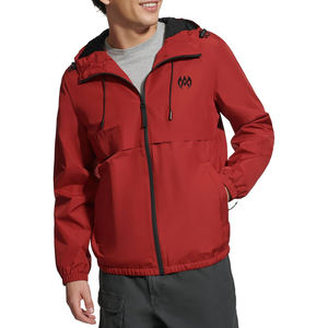 Chaqueta cortavientos de talla grande para hombre, ropa de calle de tela de lona con cuello levantado para invierno, venta al por mayor - Product Image 3