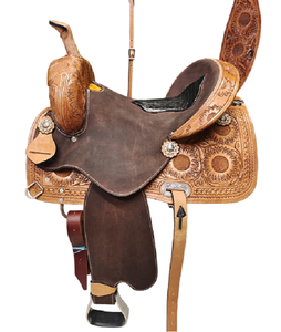 Juego de sillas de montar de cuero genuino de primera calidad, combinación perfecta para carreras de inglés de resistencia occidental para montar a caballo - Product Image 4