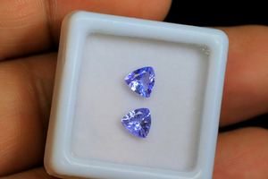Joyería de tanzanita natural Triángulo de piedras preciosas Facetado 4mm a 7mm Tanzanita Piedra preciosa natural suelta Calidad de Grado Superior Tanzanita azul - Product Image 5