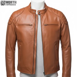 Chaqueta de cuero de alta calidad hecha a medida impermeable diseño de moda Low Moq Racer Bomber Jacket personalizado - Product Image 1