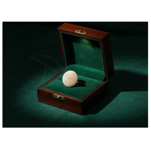 แหวนมุกสีทองหรูหราสำหรับปาร์ตี้และชุดราตรีเครื่องประดับแฟชั่นสำหรับผู้หญิงเป็นประกาย - Product Image 1