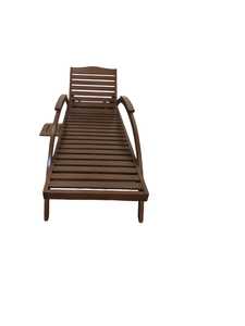 เก้าอี้อาบแดดไม้สักกลางแจ้งสำหรับสวนลานสระว่ายน้ำหรือสวนสาธารณะเตียงอาบแดดในสวนเบาะกันน้ำสำหรับโรงแรมและวิลล่า - Product Image 5