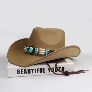 หมวกหนังคาวบอยแบบตะวันตกหมวกเจ้าพ่อสุภาพบุรุษสำหรับผู้ชายวัสดุ PU - Product Image 4