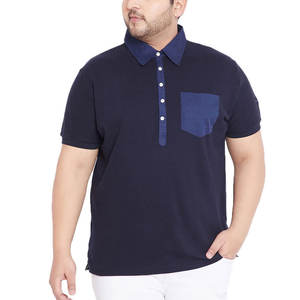 Polo personalizado liso de color azul marino para hombre, Polo de manga corta deportivo informal con cierre de botón para hombre, lo mejor para ropa de calle - Product Image 1