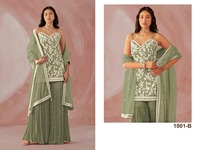 Ropa de diseño indio de bollwood, traje exclusivo étnico, con volante, Georgette, Punjabi, Sharara, Palazzo, nuevo lanzamiento, a precio asequible