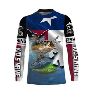 Maillot de pêche à manches longues, vente en gros, Sublimation, tournoi, unisexe, sweat à capuche de pêche à séchage rapide, chemises de Performance de pêche - Product Image 1