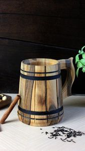 Taza de madera con asa Taza de café para beber té Oficina Espresso Agua Cerveza Té Café Leche Taza de agua Vasos - Product Image 6