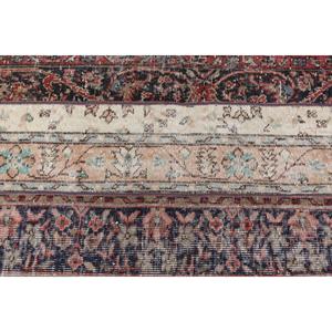 Vintage Small Rug 2.5x5.4 ft, <b>Red</b> Blue Camouflage Rug <b>Wool</b> - Product Image 5