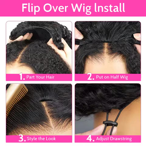 Peluca de cabello humano rizado 3 en 1, sin costuras, con cordón, sin dejar de usar, sin pegamento - Product Image 5