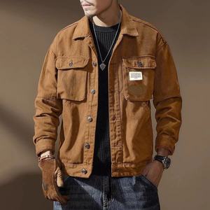 Chaqueta de Trabajo para Hombre, Estilo Cargo, de Polialgodón, Ropa de Trabajo, Uniforme Anti-escaldaduras para Soldador - Product Image 2