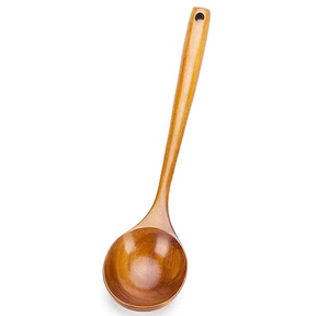 Metier Utensilios de cocina de madera confiables Herramientas para hacer y servir jabón Cucharón ranurado de madera de diseño razonable de glowin fashion - Product Image 5