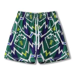 Personalización OEM logotipo personalizado verano hombres de cintura alta pantalones cortos antiarrugas pantalones cortos de malla tejida para la venta de verano caliente - Product Image 1