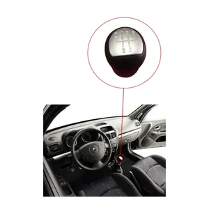 <b>Renault</b> Clio 2 & <b>Kangoo</b> Gear Knob 6-Speed <b>Automatic</b> Chrome with Leather 8200568122 Model - Product Image 3