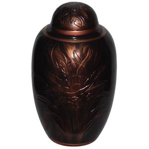 Urnas de cremación de aluminio para adultos superiores modernas clásicas con acabado rojo para cenizas humanas Suministro funerario de metal - Product Image 3