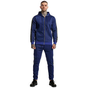 Ensemble de survêtement unisexe pour homme, survêtement 2 pièces avec fermeture éclair personnalisée, vente en gros, OEM - Product Image 1