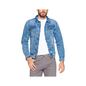 2025 OEM/ODM veste en jean pour hommes col montant avec motif décoration mode de rue vêtements de fête pour hommes vestes en jean - Product Image 6