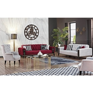 Sofá de lujo de alta calidad, muebles combinados de cuero contemporáneo grande para sala de estar de lujo, cubierta deslizante para fábrica de villas - Product Image 2