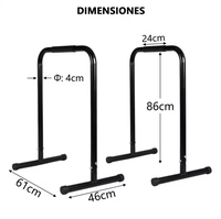 Barres parallèles pour usage domestique, calisthénie, dips, cross-training, musculation, poids utilisateur maximum 130 kg, vitesse 0,8-12,0 km/h