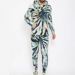 Mens Tie Dye <b>Hoodie</b> <b>and</b> <b>Jogger</b> Set Two Piece Outfit Casual Streetwear Tracksuit Fashion Sportswear <b>Matching</b> Set - Product Image 2