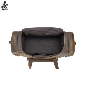 Sac de voyage en cuir de haute qualité pour hommes, grande capacité, logo personnalisé OEM ODM, sac de voyage en cuir véritable pour voyager - Product Image 6