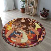 Alfombra de Lana con Diseño de Charizard, Decoración Personalizada para Comedor, Alfombra de Retazos Suave, No Tejida, Ecológica, con Respaldo de Látex